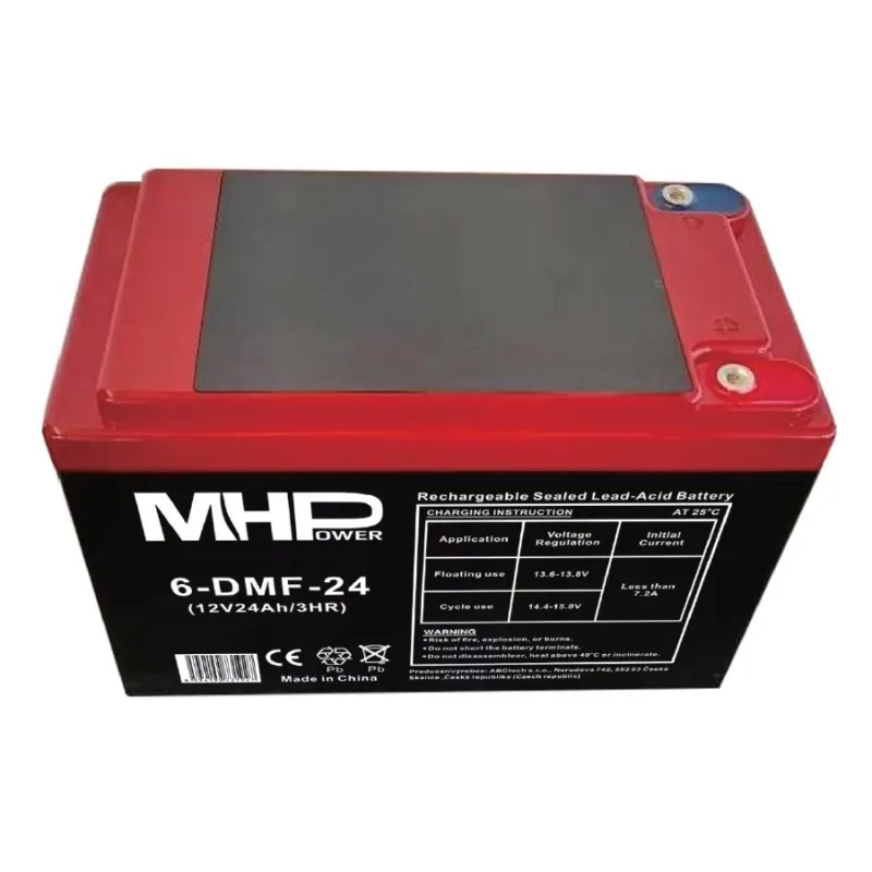 CARSPA MHPower 6-DMF-24 Trakční gelová baterie 12V/24Ah, Terminál D2 - M5, Deep Cycle 6-DMF-24