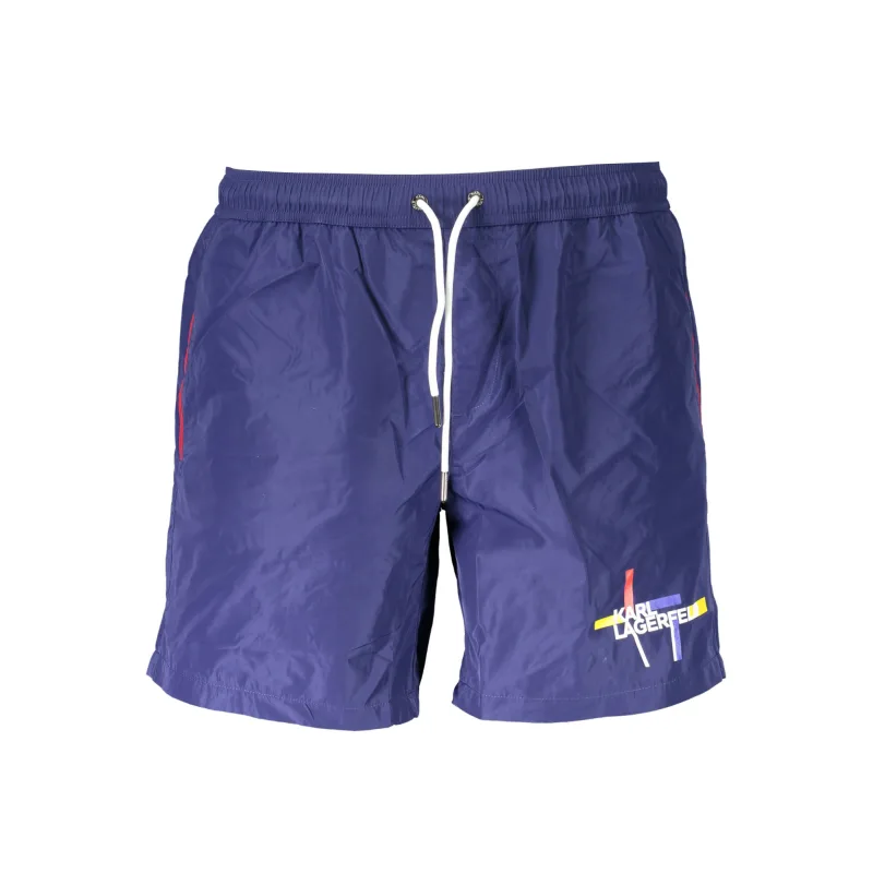Pánske Plavky KARL LAGERFELD BEACHWEAR - Modrá Farba: Modrá, Veľkosť: S
