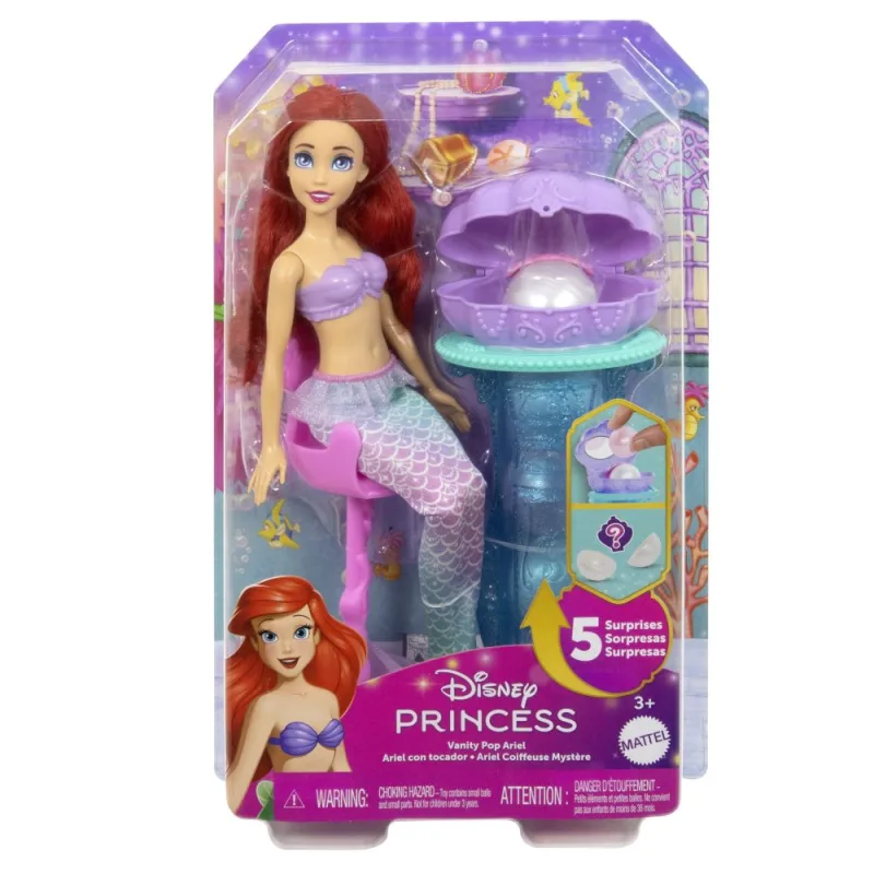 Mattel Disney Princess BÁBIKA ARIEL TOALETNÝ STOLÍK
