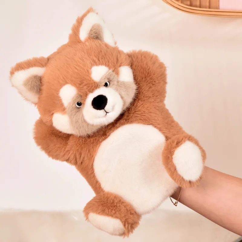 Doudou et Compagnie Paris Doudou Histoire d'Ours Plyšový maňásek Panda červená 24 cm