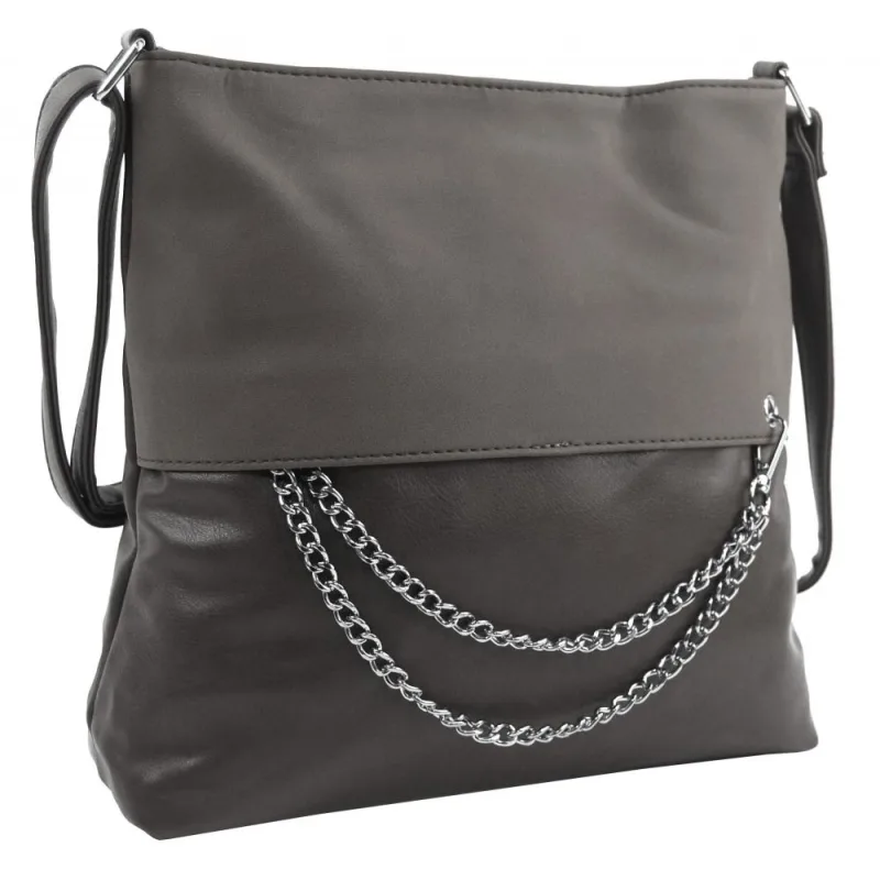 ROSY BAG Dámska crossbody kabelka s retiazkou NH8146 šedá
