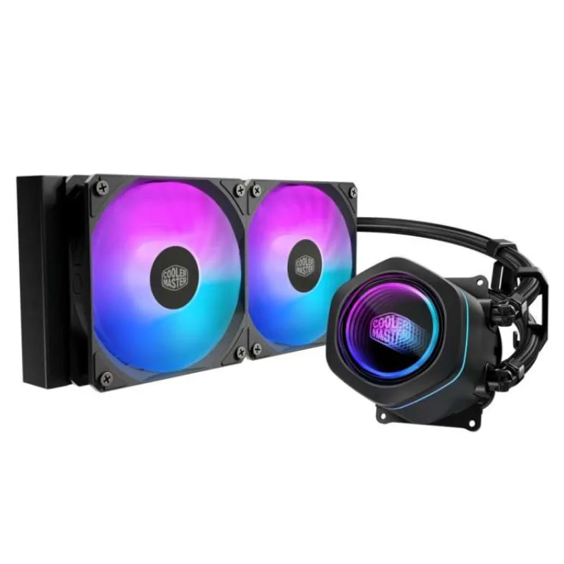 Cooler Master vodní chladič MasterLiquid Core Nex Digital 240 Black ARGB, 2x 120mm, ARGB, LGA1851, AM5, Černá (MLX-D24M-A18PA-RD)