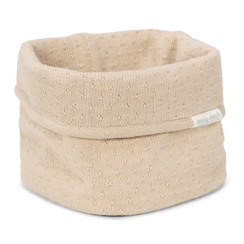 Little Dutch Košík pletený malý Pure Soft Beige