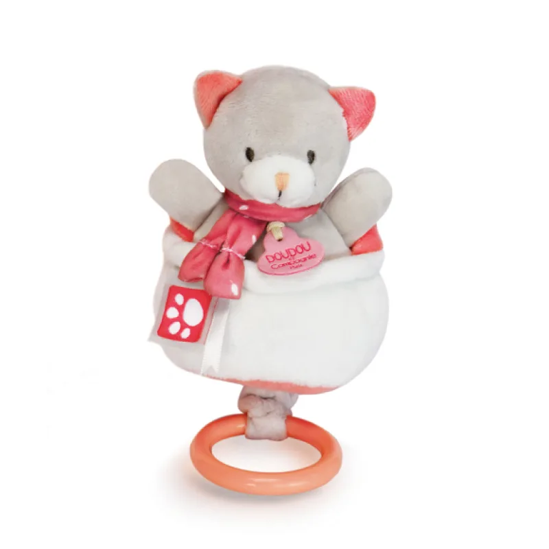 Doudou et Compagnie Paris Doudou Plyšová hudobná hračka 20 cm mačka