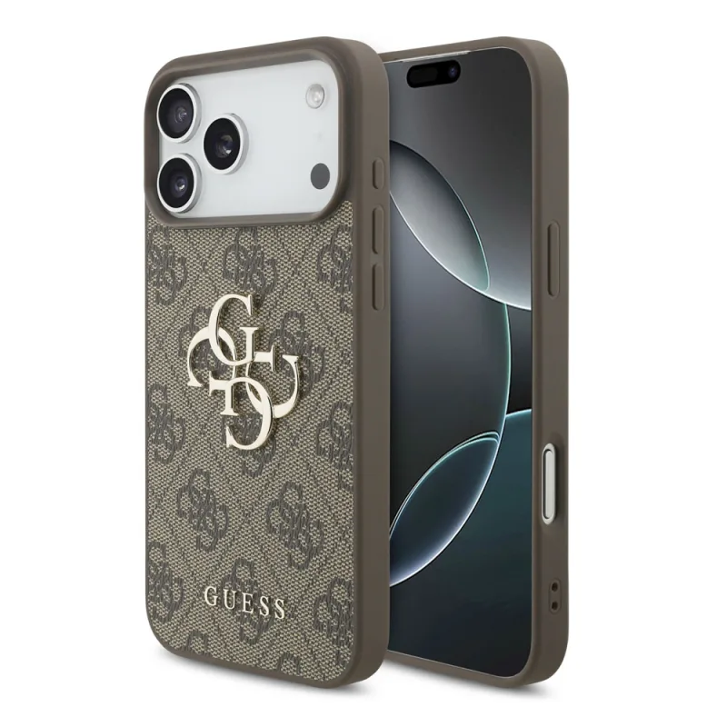 Guess PU 4G Metal Logo kryt iPhone 18 Pro Max hnedá 57983131373