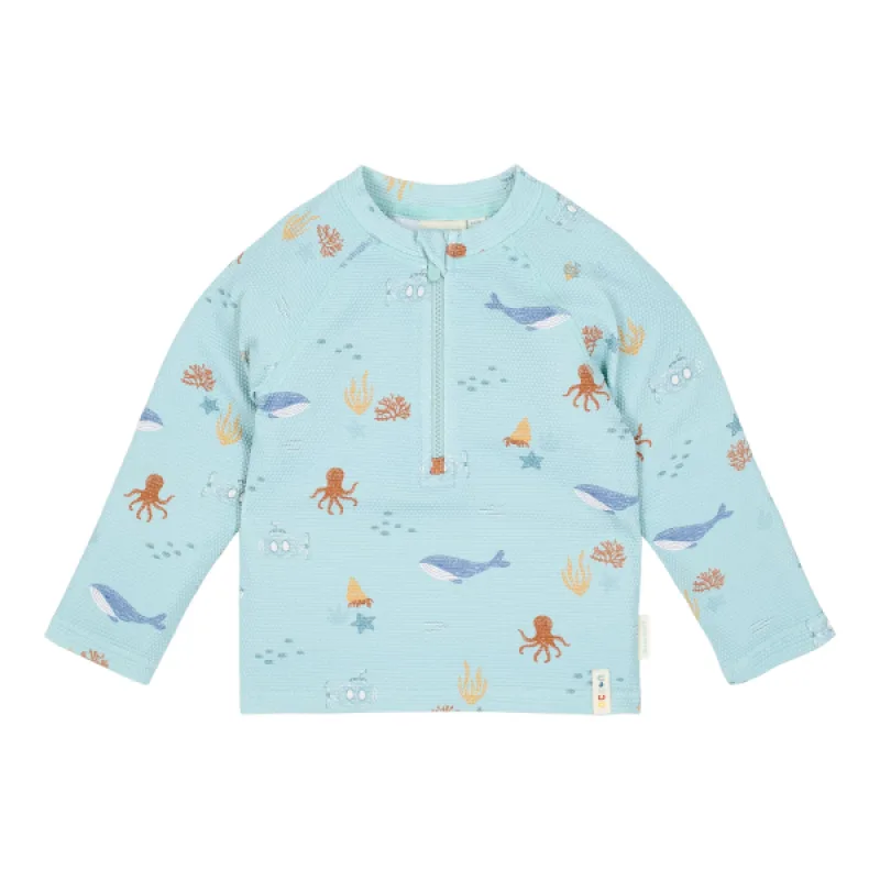 Little Dutch Plavecké tričko dlhý rukáv Ocean Friends veľ. 74/80
