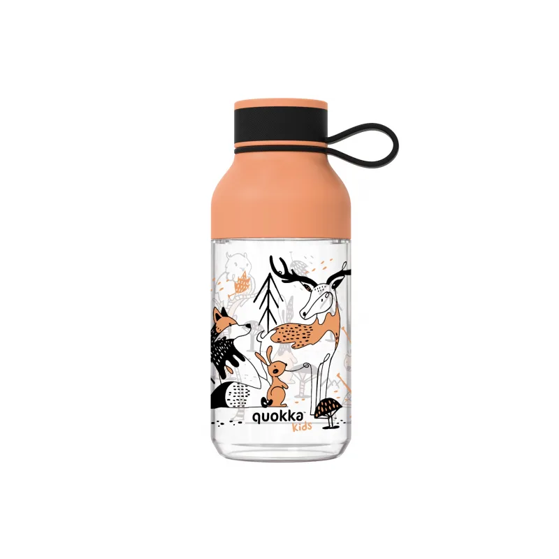 Quokka Plastová fľaša Ice Kids s pútkom In the Woods 430 ml