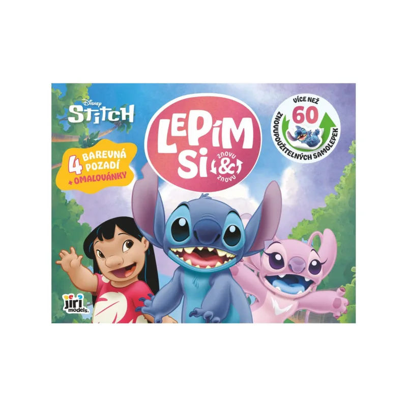 Jiri Models Zošit Lepím si znovu a znovu Lilo & Stitch so samolepkami a omaľovánkami