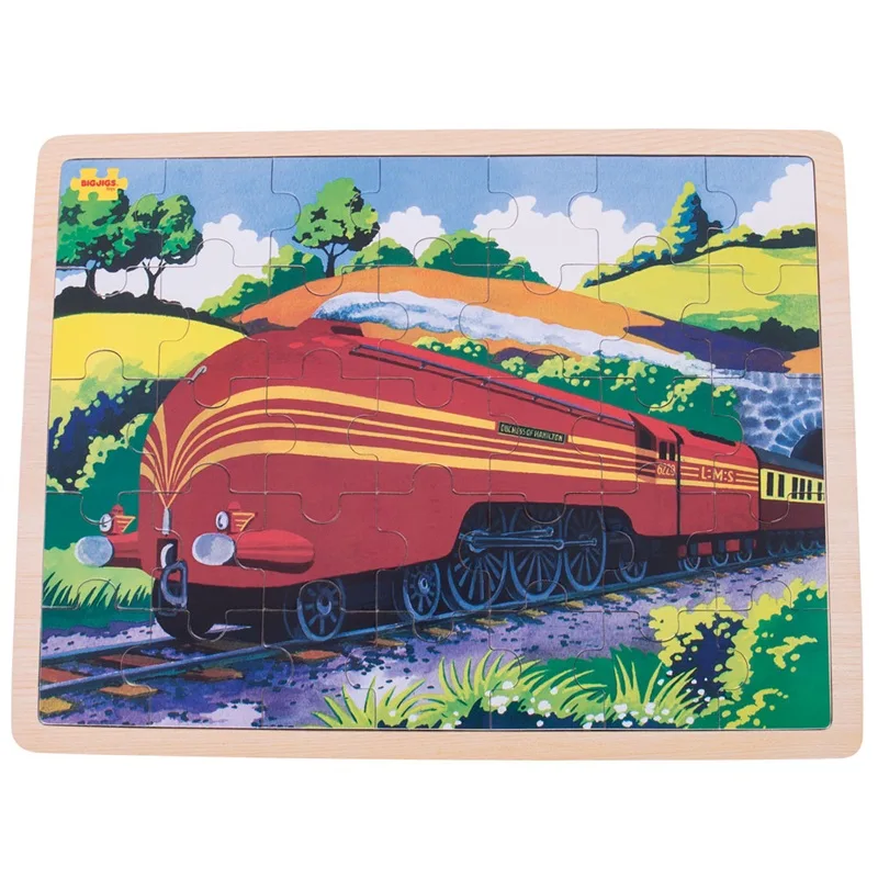 Bigjigs Toys Bigjigs Toys Drevené puzzle historický vlak Vojvodkyňa z Hamiltonu 35 dielikov