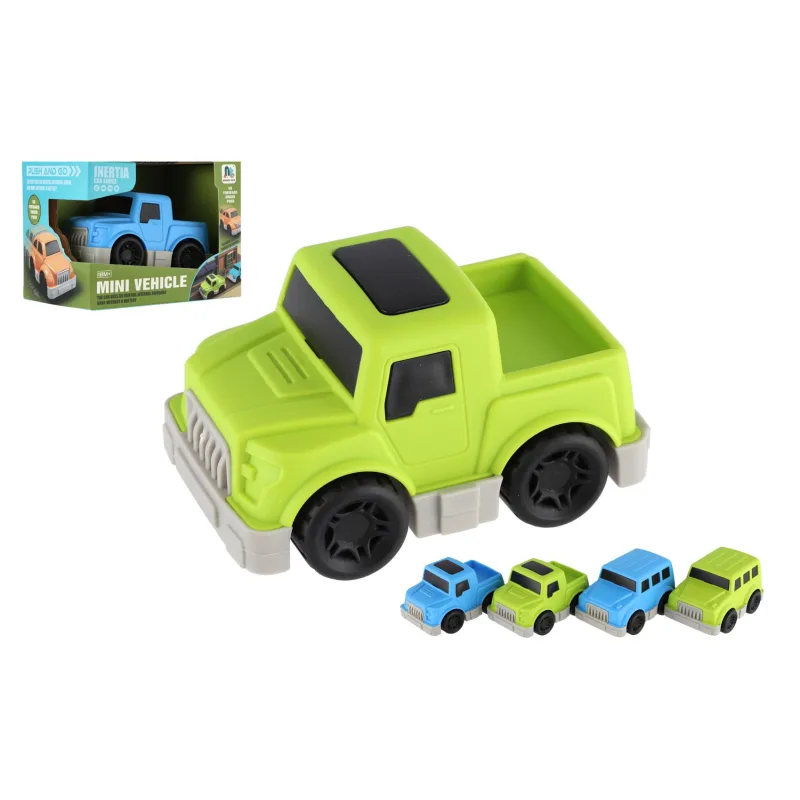 Teddies Auto mini plast 9cm na zotrvačník 4 druhy
