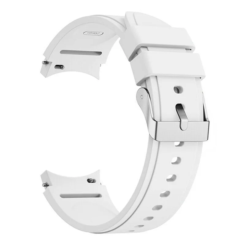 Silikónový remienok pre Samsung Galaxy Watch 4, 5, 6, 7 - biely 20 mm ESES 1530002268