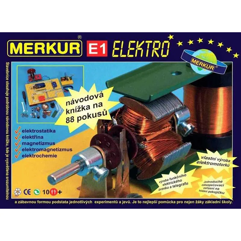 MERKUR - Stavebnice MERKUR - Stavebnica Merkur E1 elektrina, magnetizmus