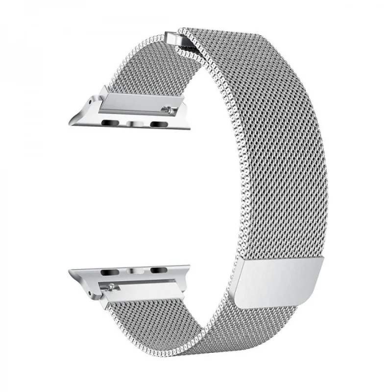 Milánský tah 42mm/44mm stříbrný pro Apple Watch ESES 1530000001