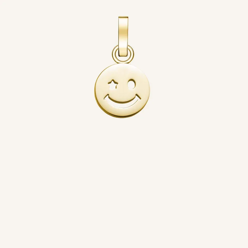 Zlatý prívesok Rosefield Mini Smiley PE-Gold-Smiley S