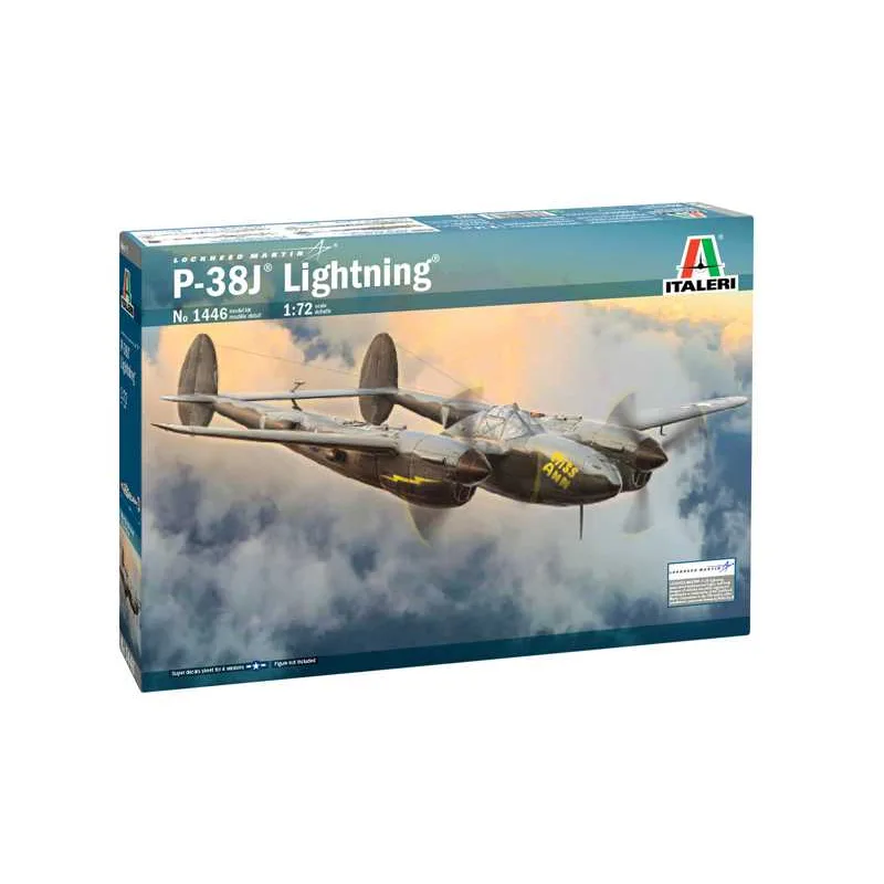 Italeri Model Kit lietadlo 1446 - P-38J "Lightning" (1:72)