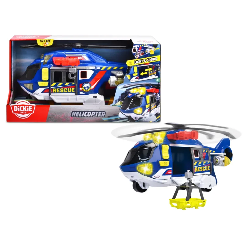 Dickie Záchranná helikoptéra Dickie 39 cm, svetlo, zvuk
