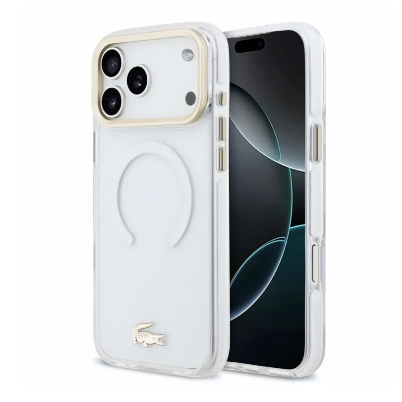 Lacoste PC/TPU Frosted Finish Gold Logo MagSafe kryt iPhone 18 Pro Max…
