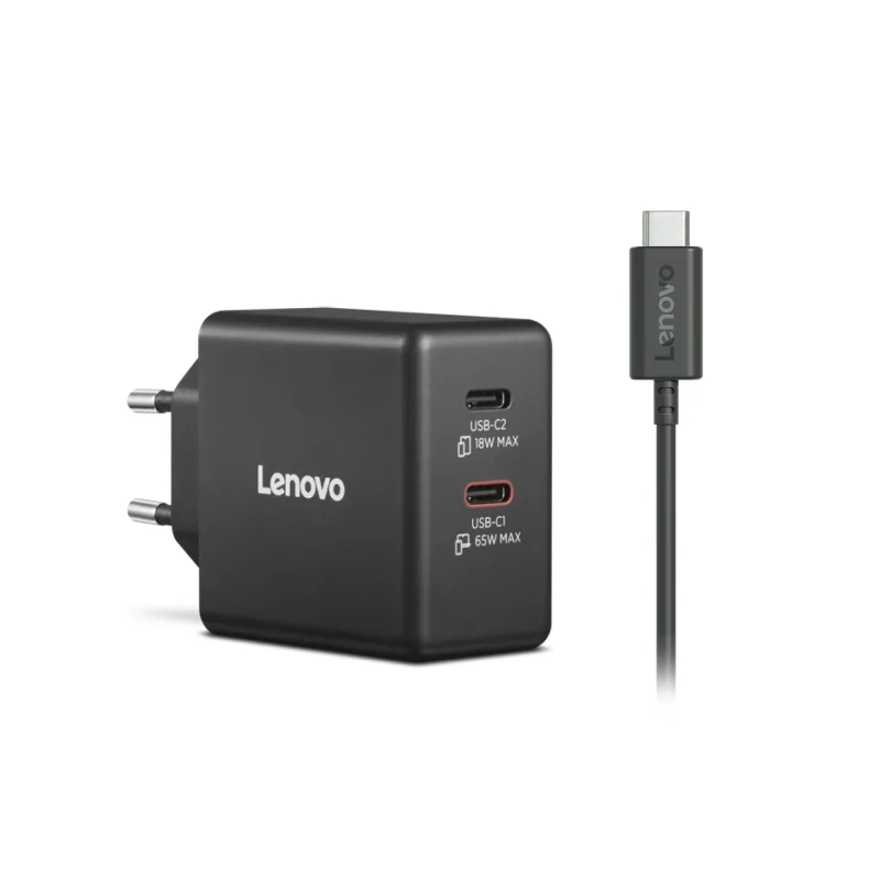 Lenovo Dual USB-C 65W GaN Charger G0A6065BEU