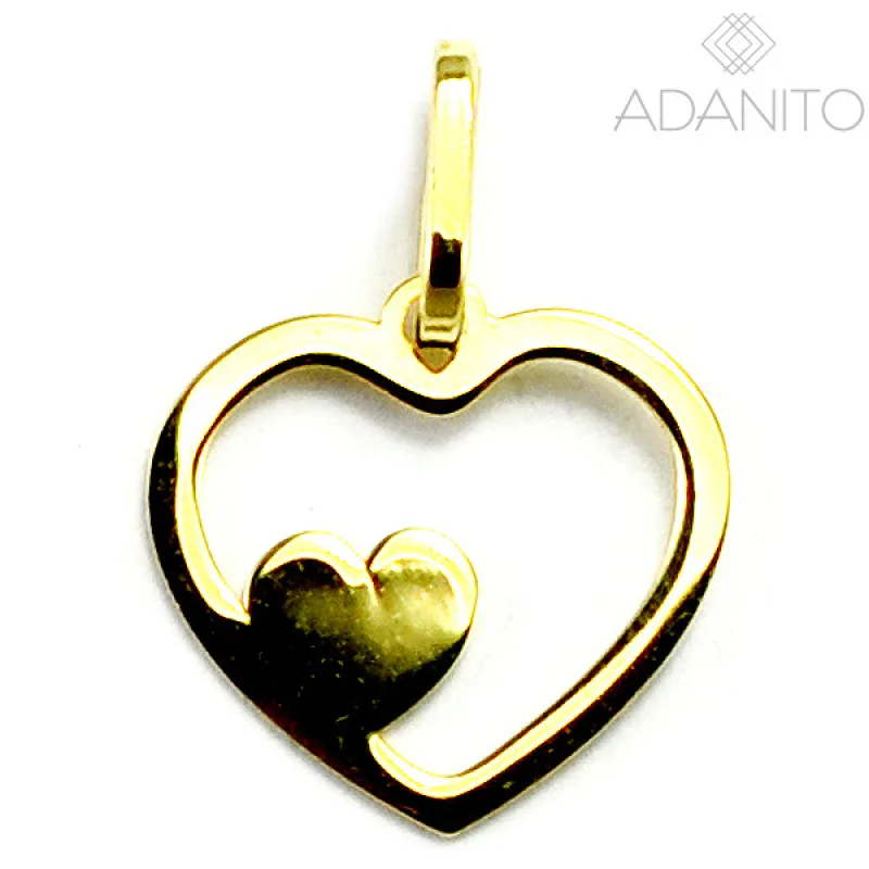Zlatý prívesok srdce ADANITO BRP1042G, 0.29 g