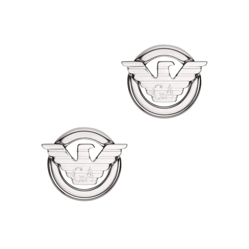 Unisexové náušnice Emporio Armani s logom orla z ocele EGS3238040
