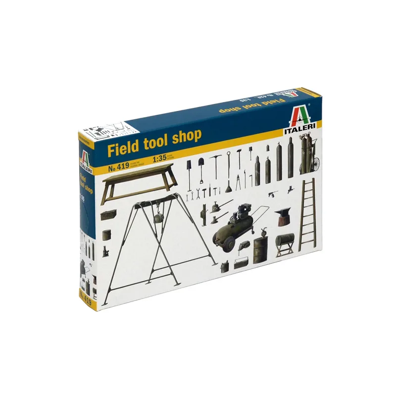 Italeri Model Kit doplnky 0419 - FIELD TOOL SHOP (1:35)