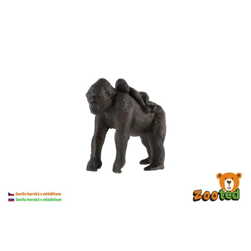 ZOOted Gorila horská s mláďaťom zooted plast 9cm