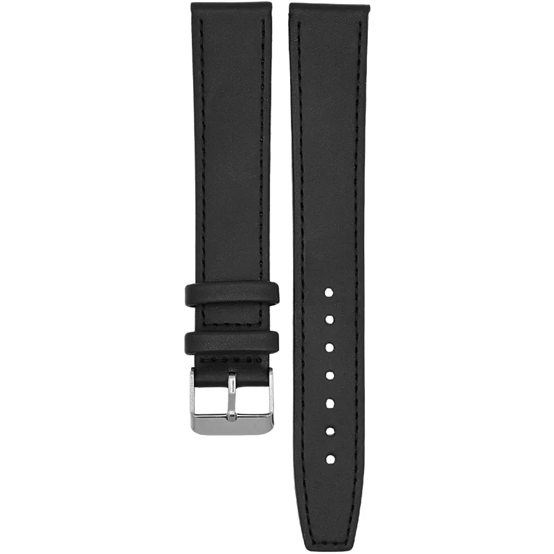 Extra predĺžený koženkový remienok na hodinky 20 mm čierny JORDAN KERR 1001XXLW20