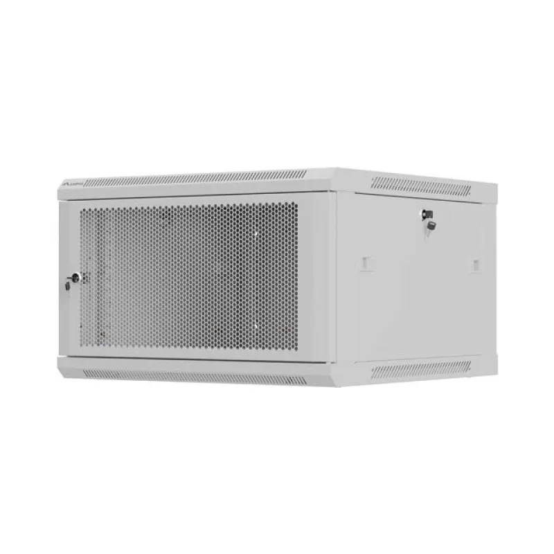 LANBERG NÁSTĚNNÁ INSTALAČNÍ SKŘÍŇ 19" 6U 600X600 ŠEDÉ PERFOROVANÉ DVEŘE (PLOCHÉ BALENÍ) WF01-6606-23S