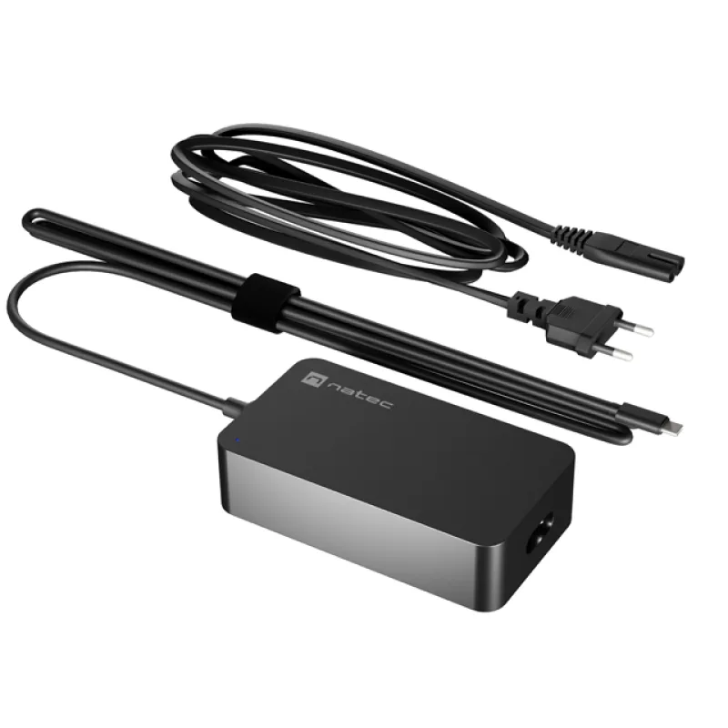 Nabíječka Natec GRAYLING GAN USB-C 65W pro notebooky, tablety, smartphony NZU-2361