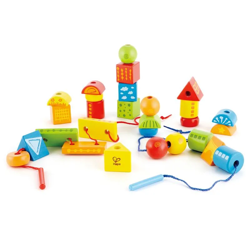 Hape Navliekacie korálky z geometrických tvarov