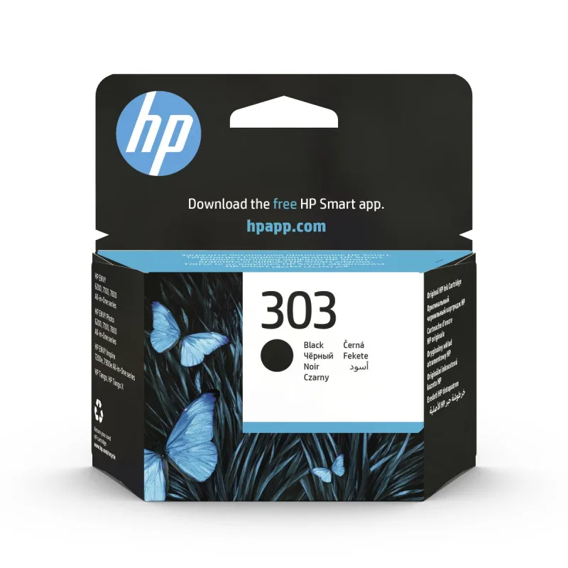 HP 303 Black Original Ink Cartridge (200 pages), T6N02AE T6N02AE