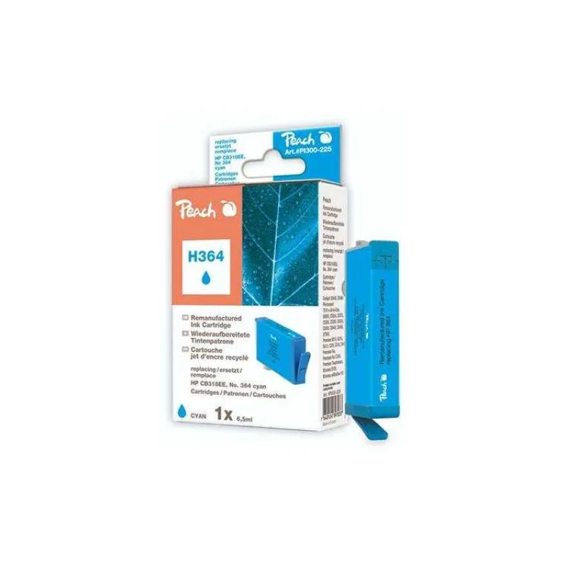 PEACH kompatibilní cartridge HP No.364, new chip, cyan, 6,2ml (313791)