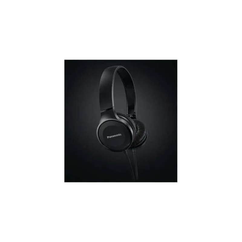 Panasonic RP-HF100E-K, drátové sluchátka, přes hlavu, skládací, 3,5mm jack, kabel 1,2m, černá (RP-HF100E-K)