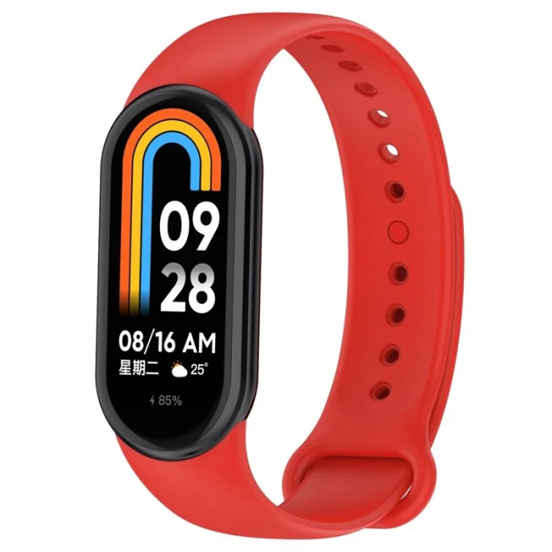 Silikonový řemínek pro Xiaomi Mi Band 8 - Červený ESES 1530003639