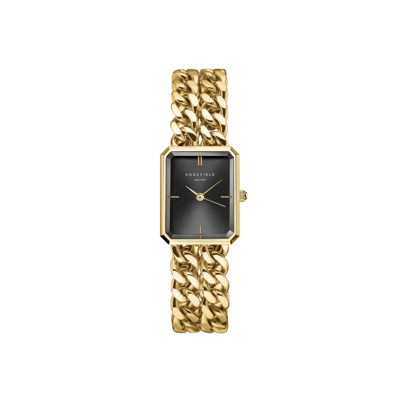 Dámske hodinky Rosefield Studio Double Chain Black Gold SBGSG-O77