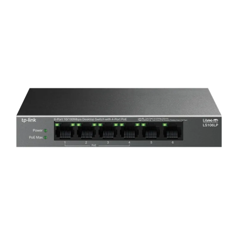 TP-Link LS106LP 6x10/100 (4xPOE) Desktop switch LS106LP