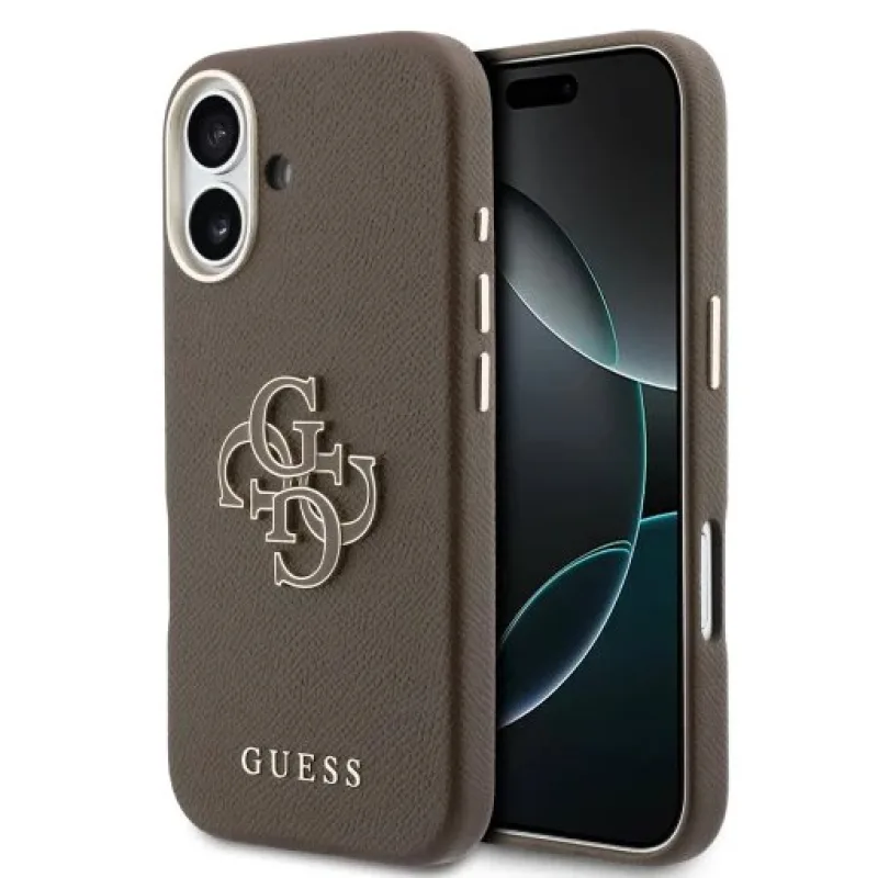 Guess PU Resin Logo kryt iPhone 17 hnedý 57983128944