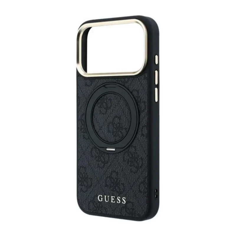 Guess PU 4G Ring Stand MagSafe kryt iPhone 18 Pro Max čierny (57983131198)