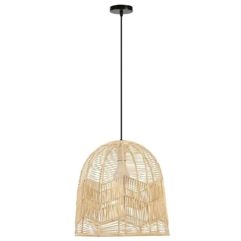 IMMAX BOHO PELO designové závěsné svítidlo, D40cm, E27, přírodní ratan (08262L)