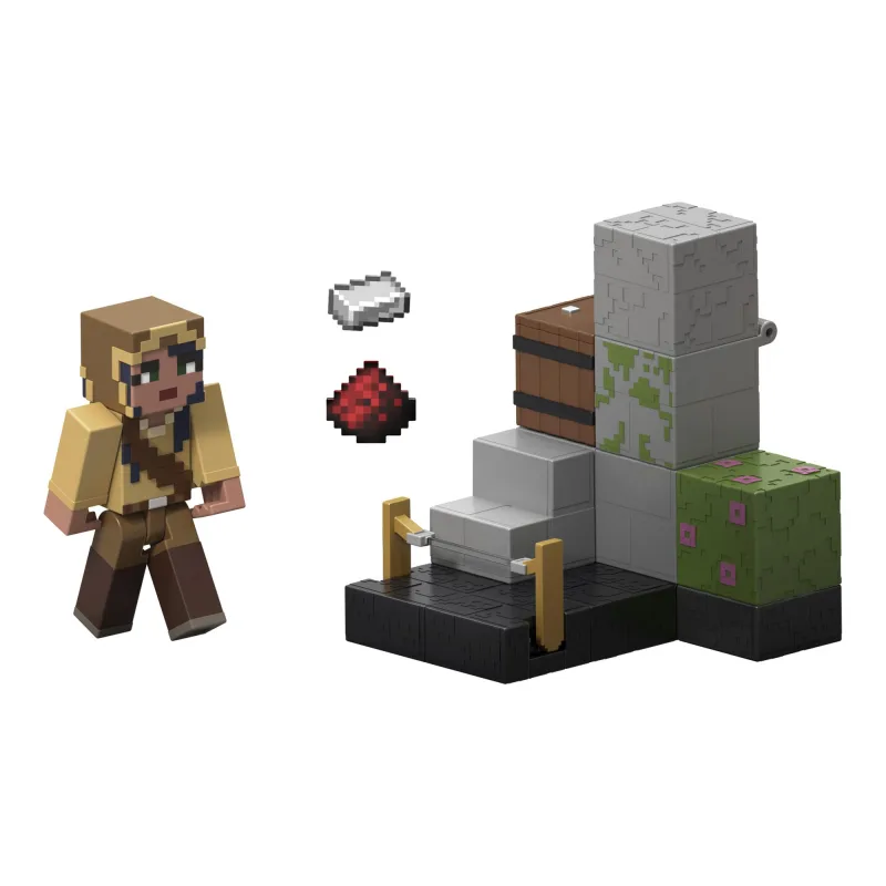 Minecraft 8CM FIGÚRKA S HERNOU AKCIOU - SKELETON SCARE TRAP
