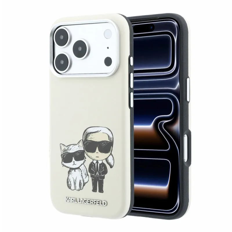 Karl Lagerfeld PU Semi Wrap Smooth Sketch Bodies Magsafe kryt iPhone 18…