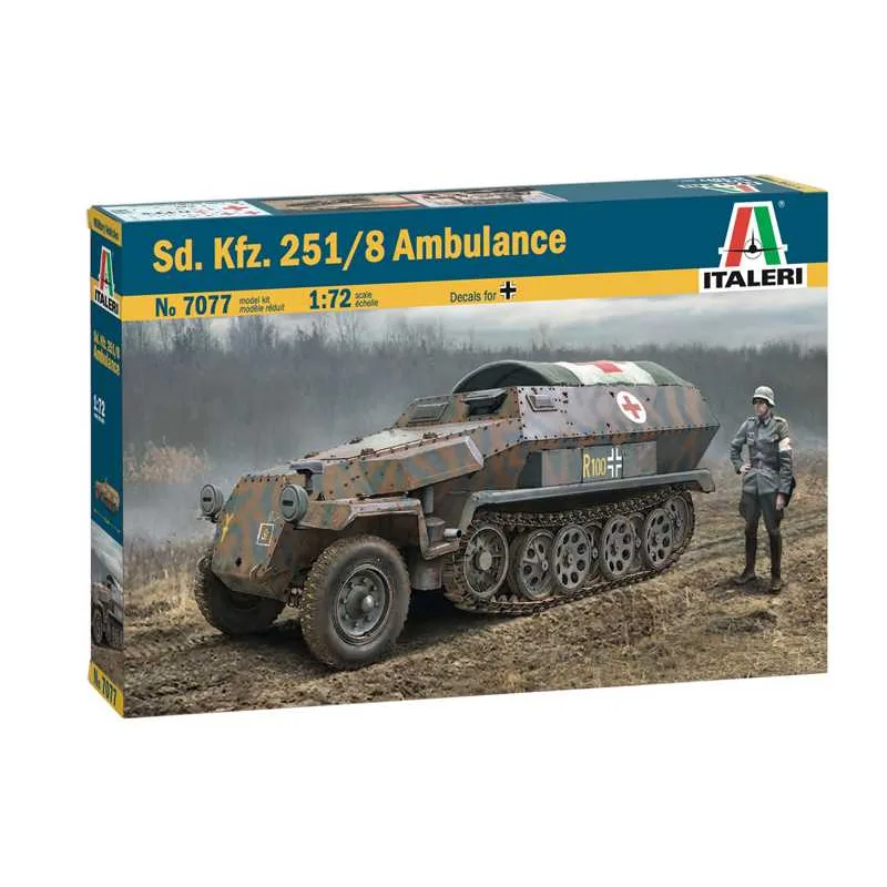 Italeri Model Kit military 7077 - Sd.Kfz. 251/8 Ambulancia (1:72)