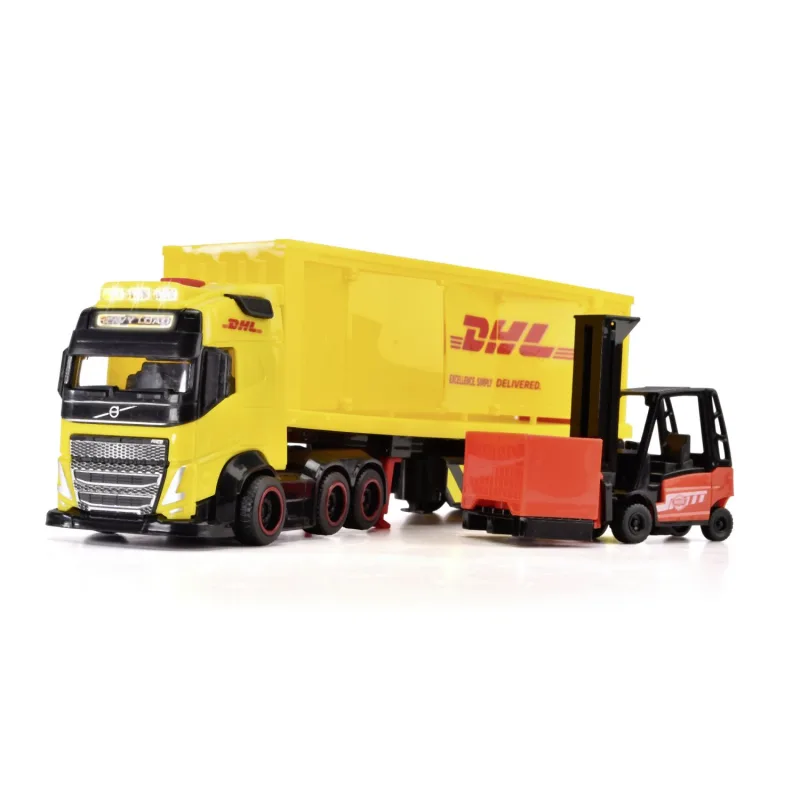 Dickie DHL nákladné auto Volvo FH 16 s vysokozdvižným vozíkom 35 cm