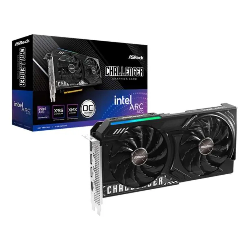 ASRock VGA Intel Arc B570 Challenger 10G OC, Arc B570, 10GB GDDR6, 3xDP, 1xHDMI (B570 CL 10GO)