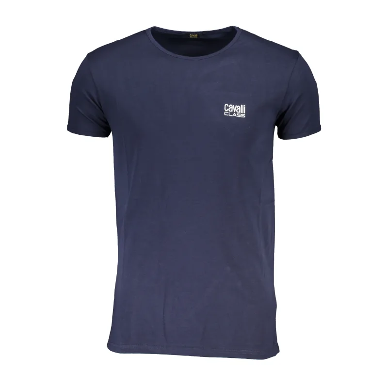 Pánske Tričko s krátkym rukávom CAVALLI CLASS - Modrá Farba: Modrá, Veľkosť: 2XL