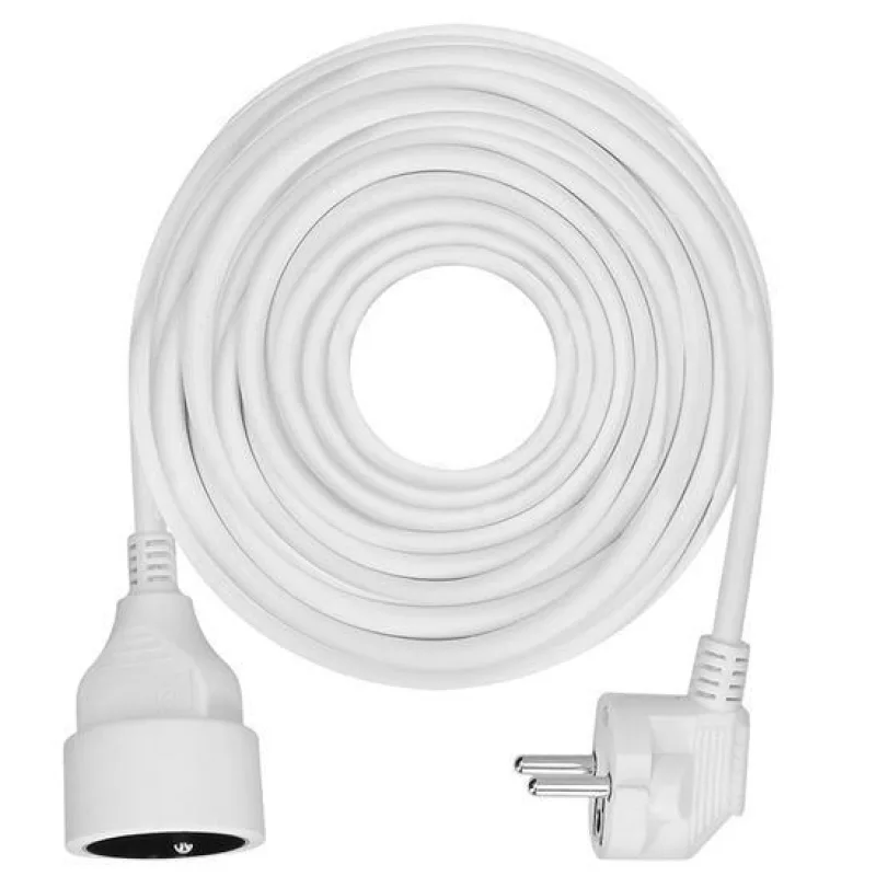 Solight 1z prodlužovací přívod - spojka, 15m, 3 x 1, 5mm2, bílá PS12