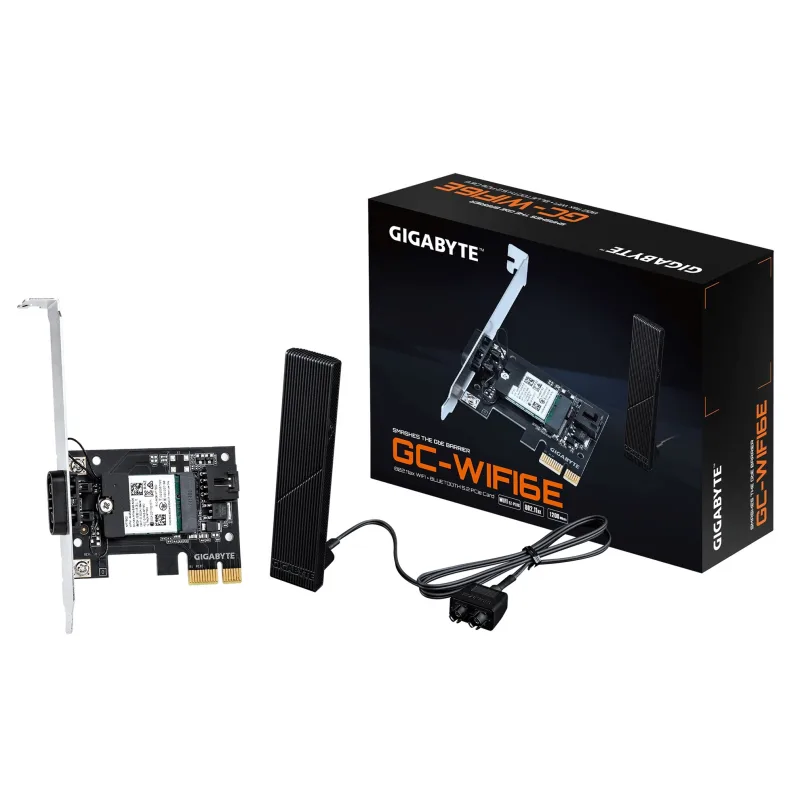 GIGABYTE PCI-E Wifi+BT 1200MBps 802.11a/x Wi-Fi 6E GC-WIFI6E