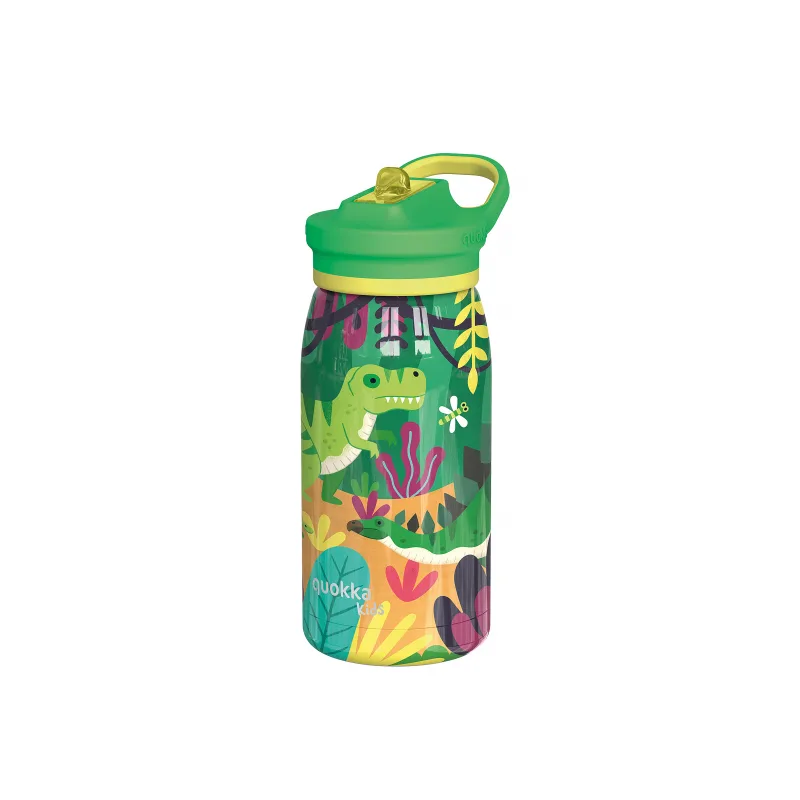 Quokka Nerezová termofľaša s náustkom Pop Kids Dinosaurus Jungle 445 ml