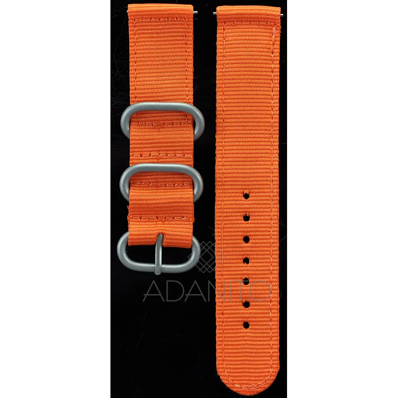 Nylonový remienok na hodinky 18 mm oranžový ADANITO 109AR12W18
