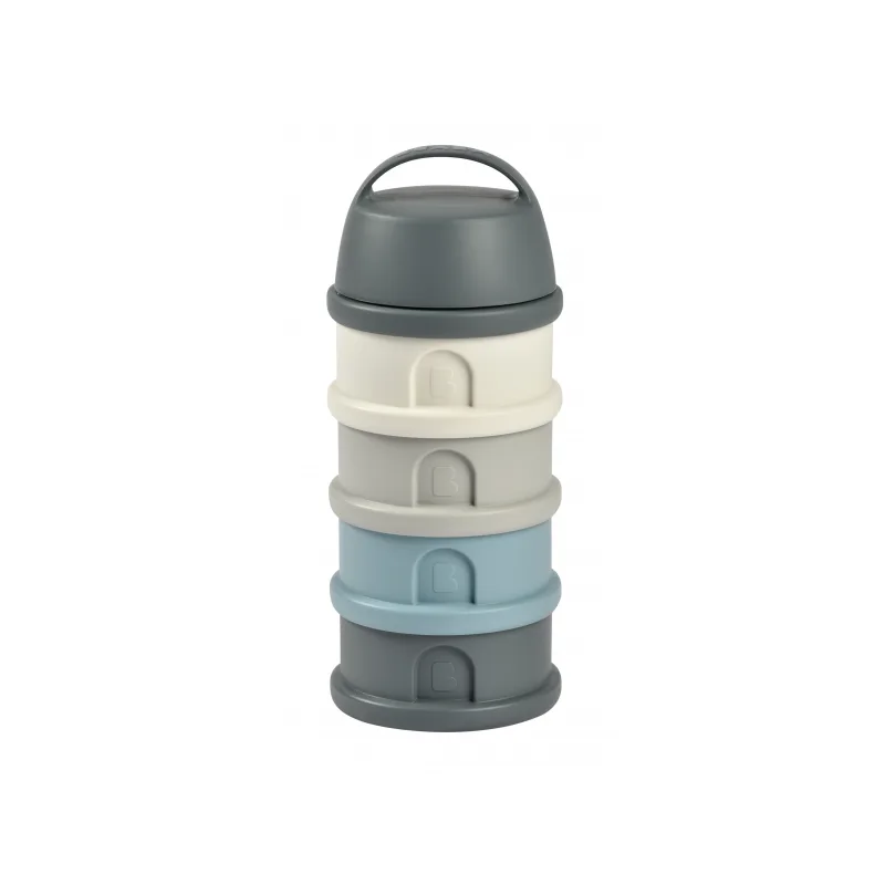 Beaba Súprava téglikov na sušené mlieko / desiatu Mineral Grey / Blue
